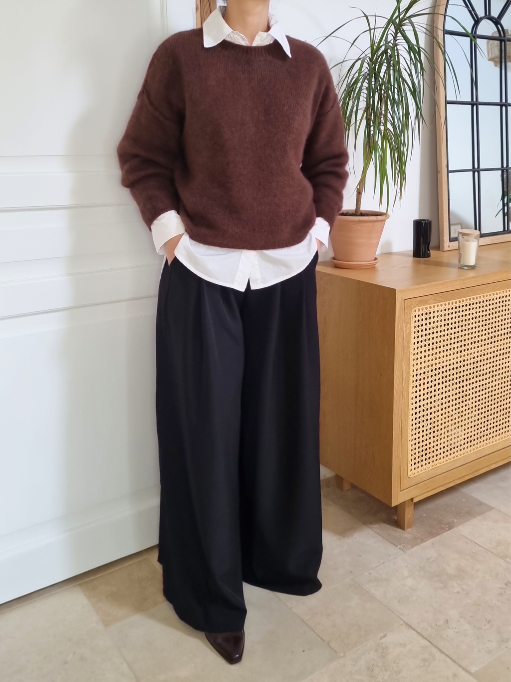 Pull très doux Alba marron