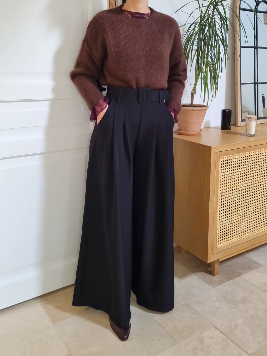 Pull très doux Alba marron