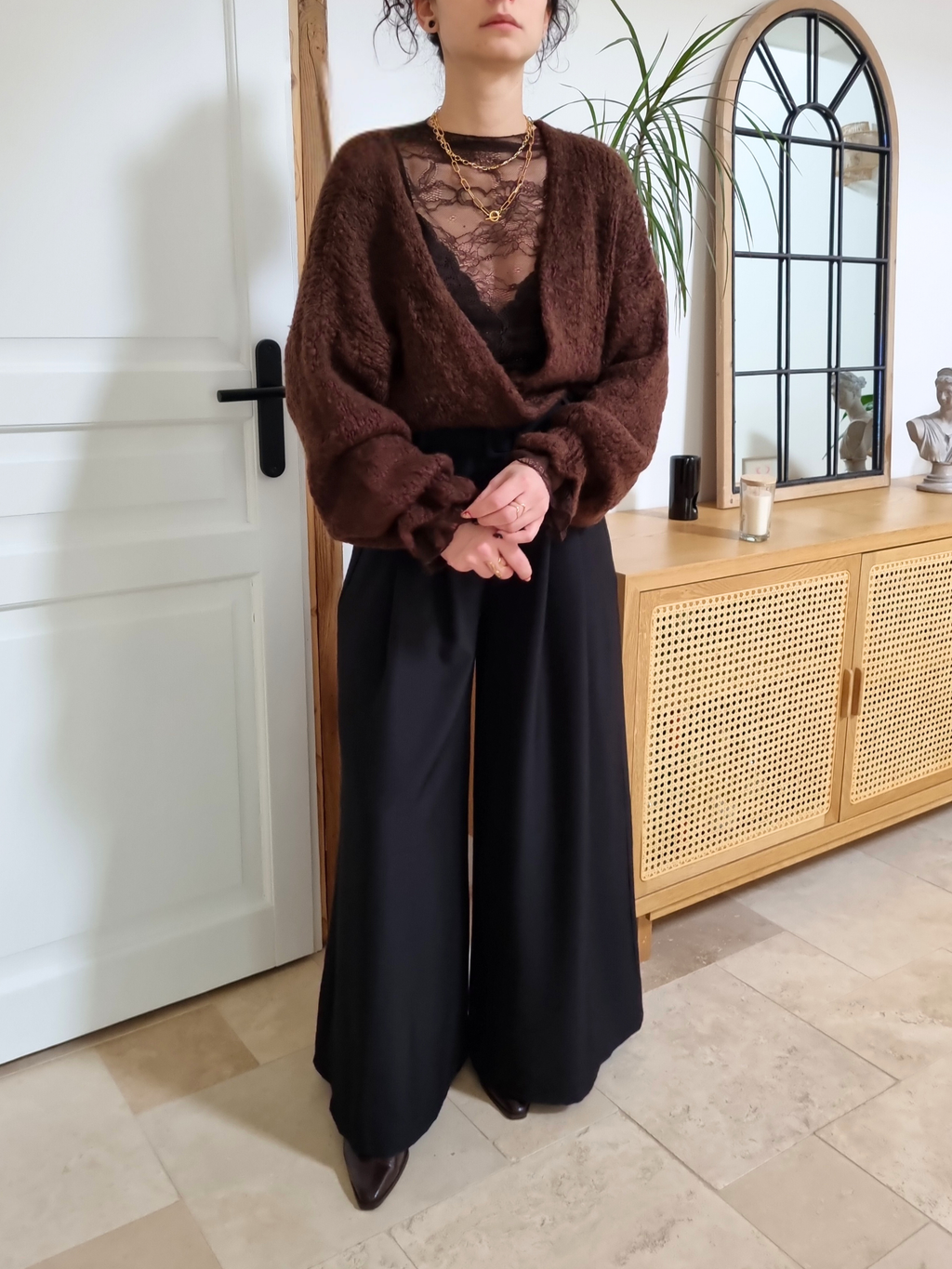 Gilet en laine Rosalie marron
