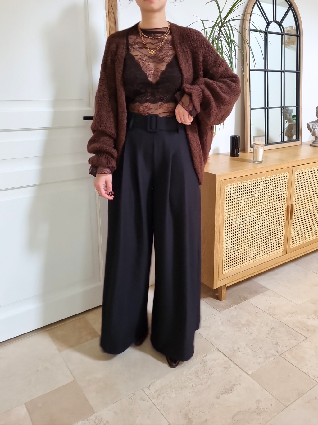 Gilet en laine Rosalie marron