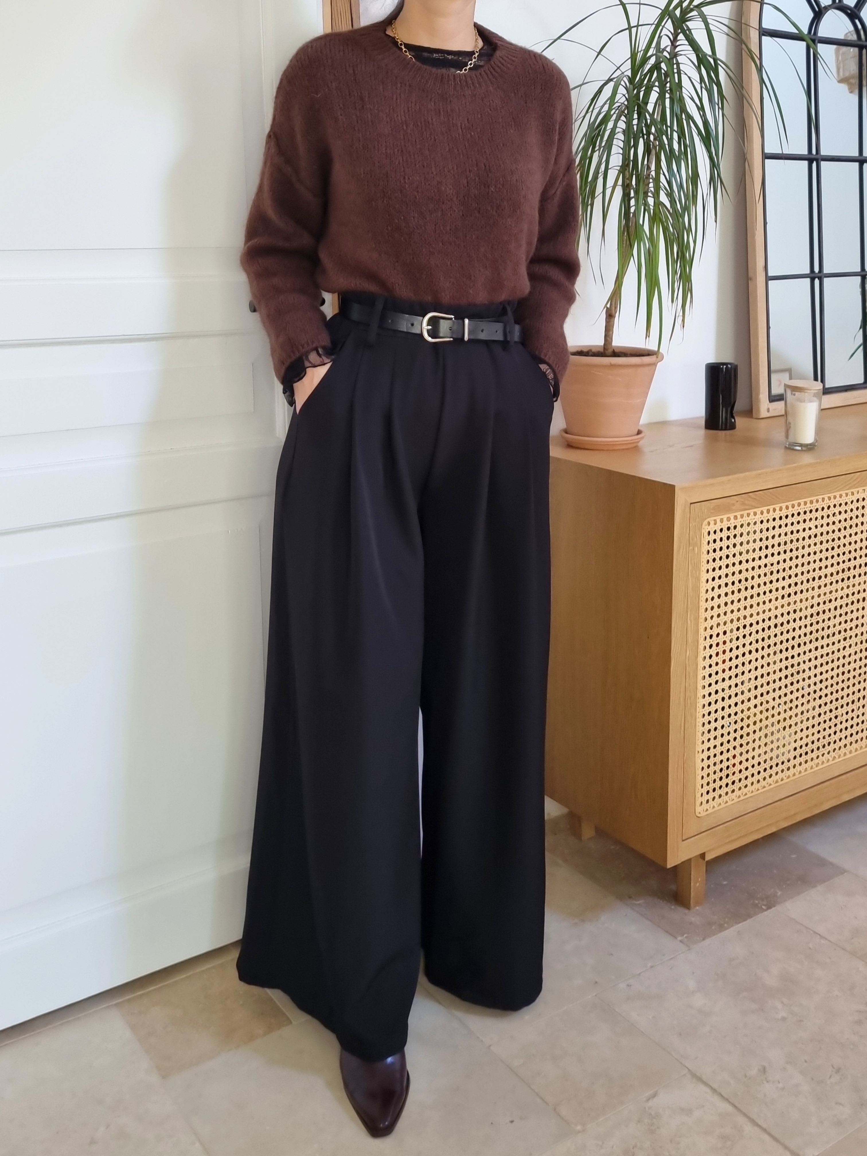 Pull très doux Alba marron