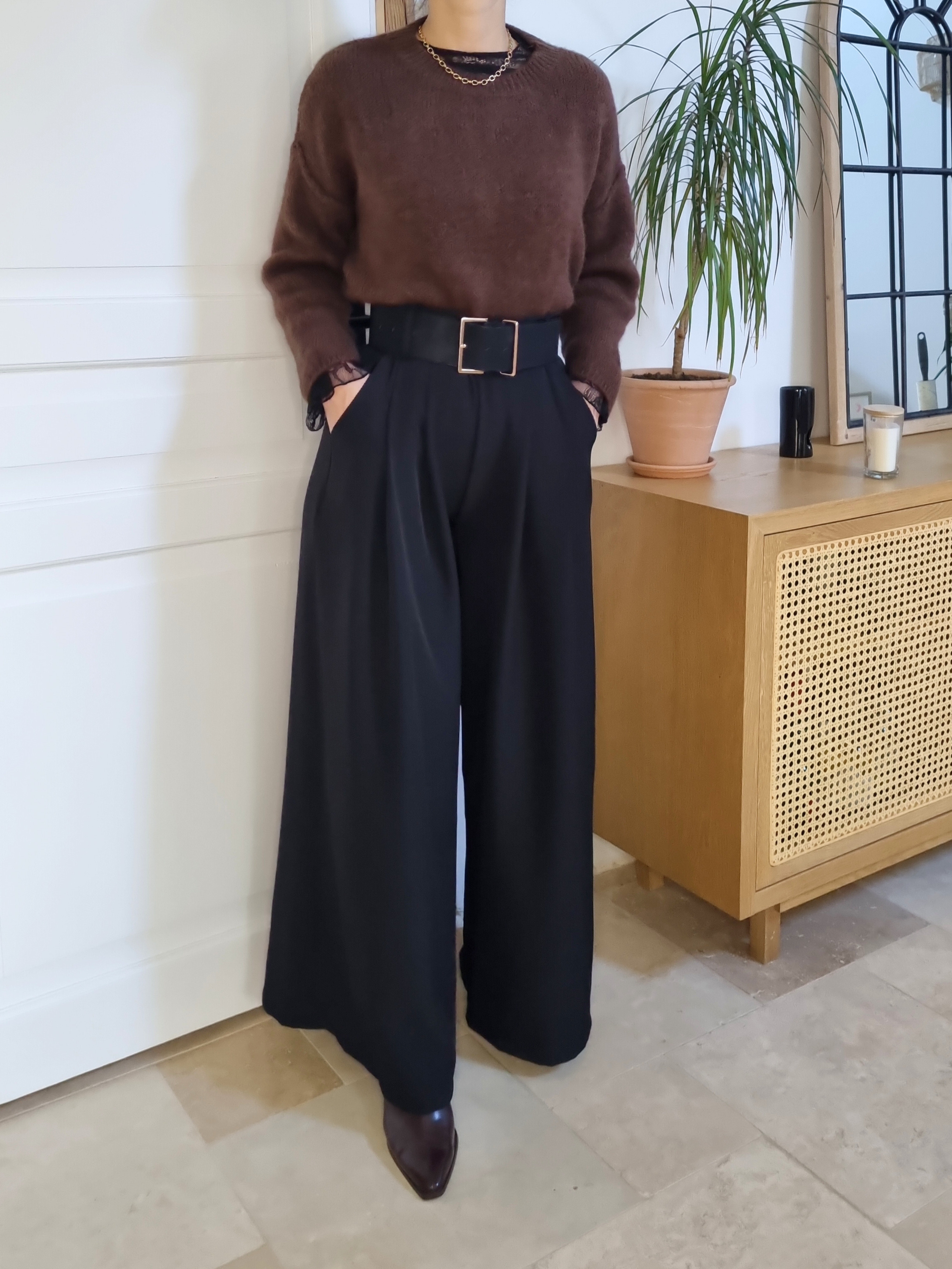 Pull très doux Alba marron