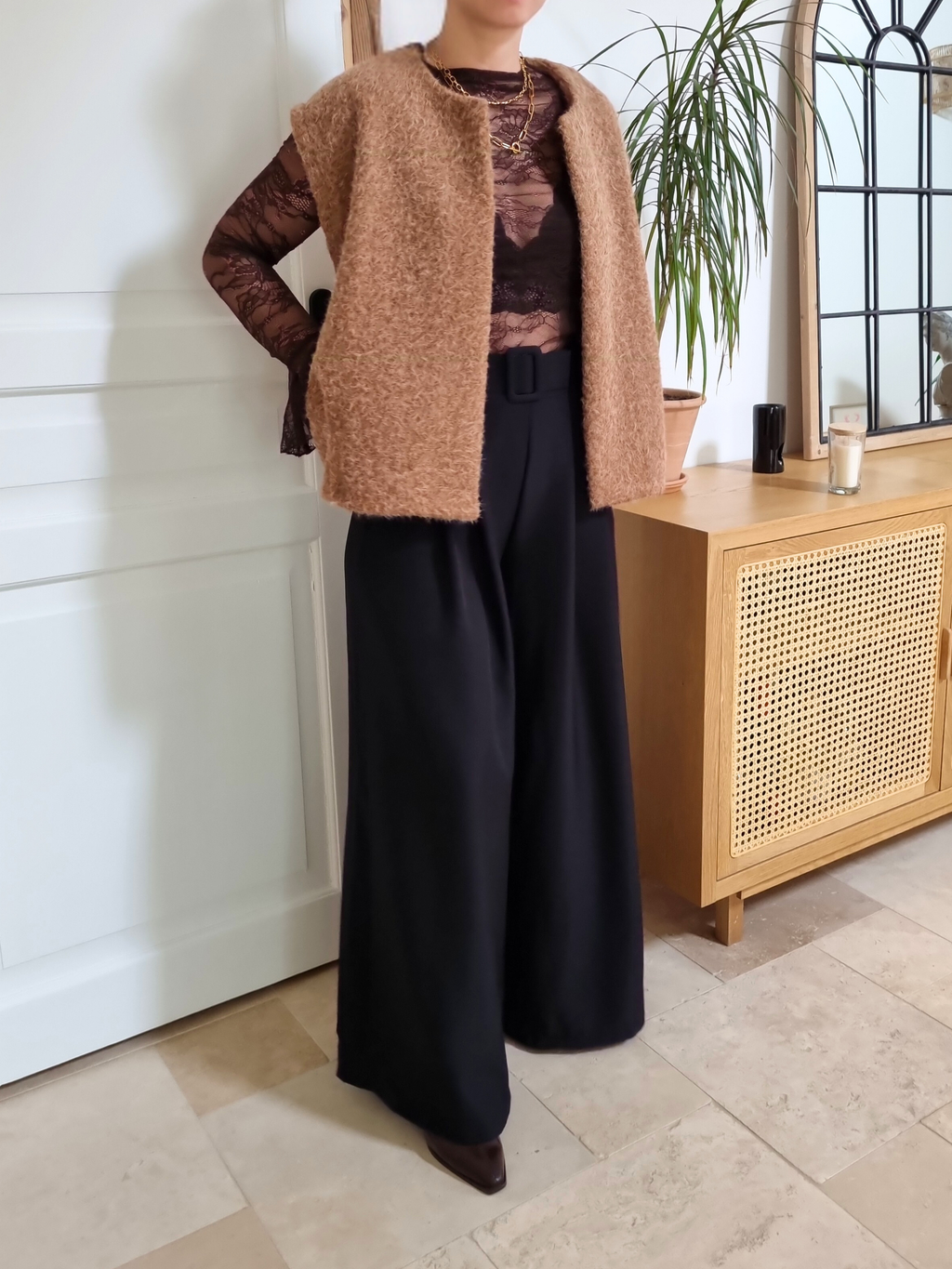 Gilet sans manche Luna beige