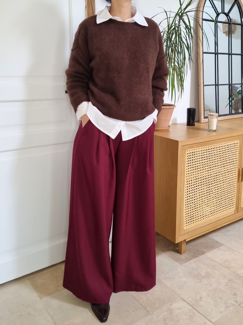 Pull très doux Alba marron