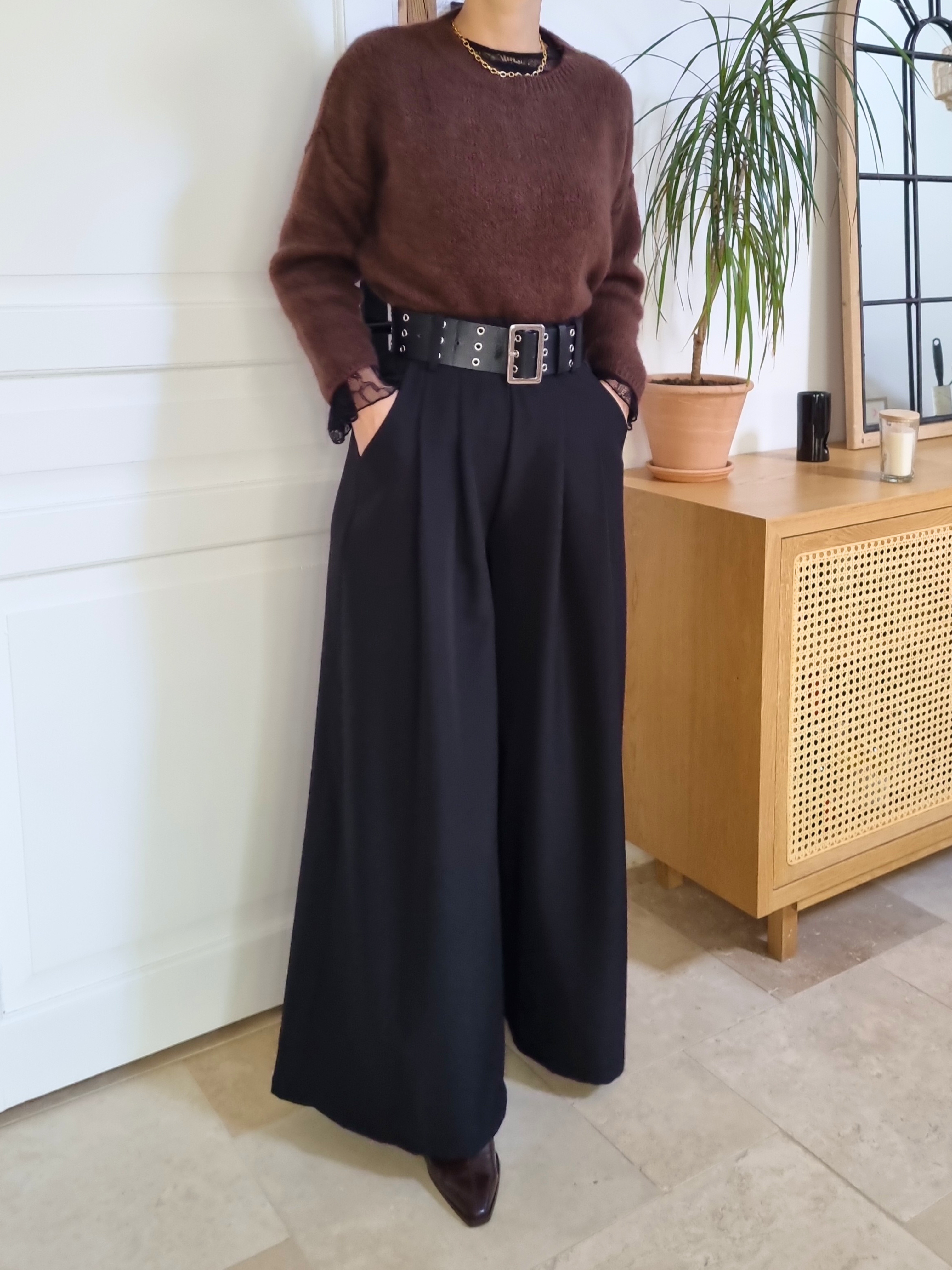Pull très doux Alba marron