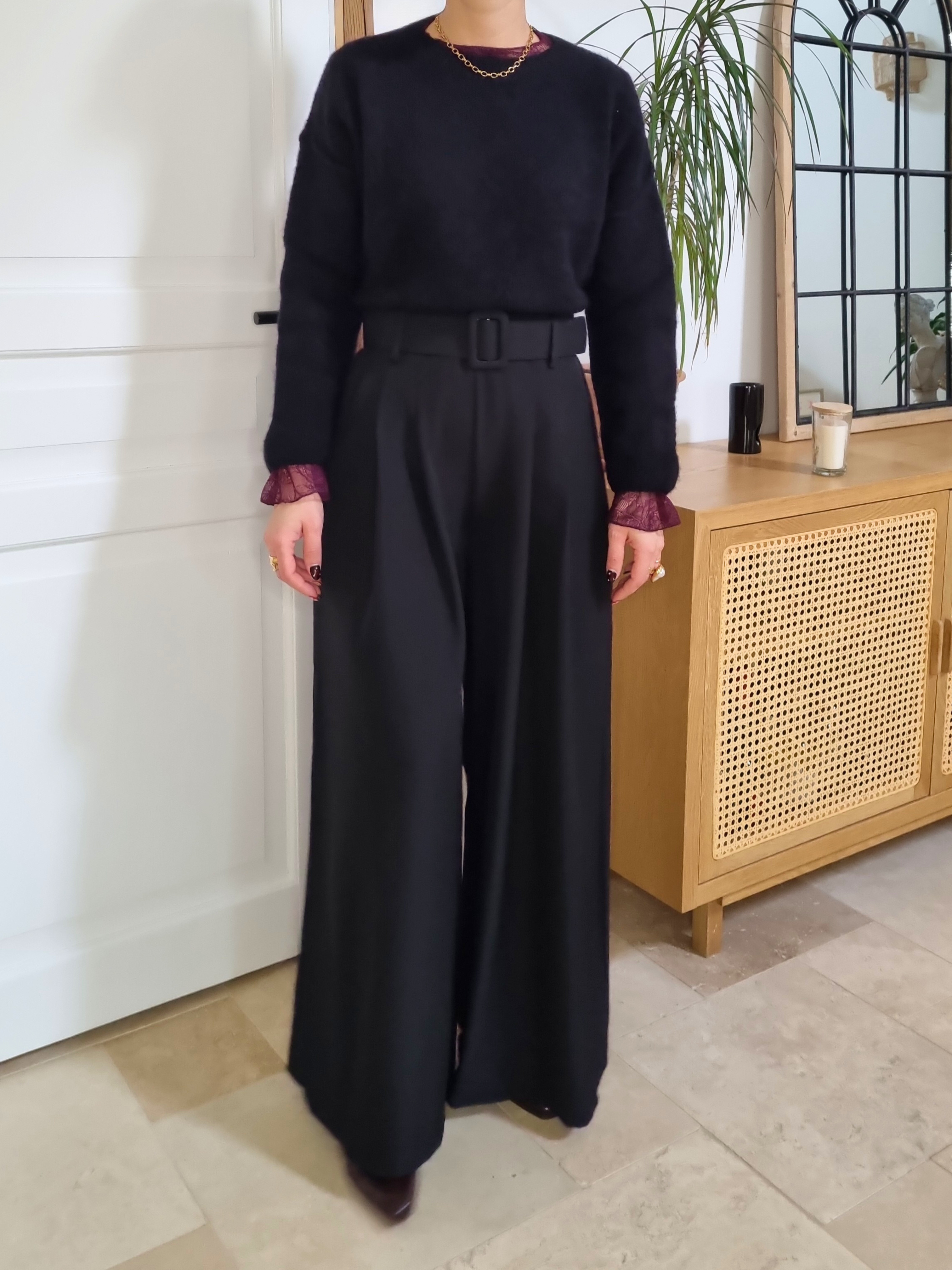 Pull très doux Alba noir