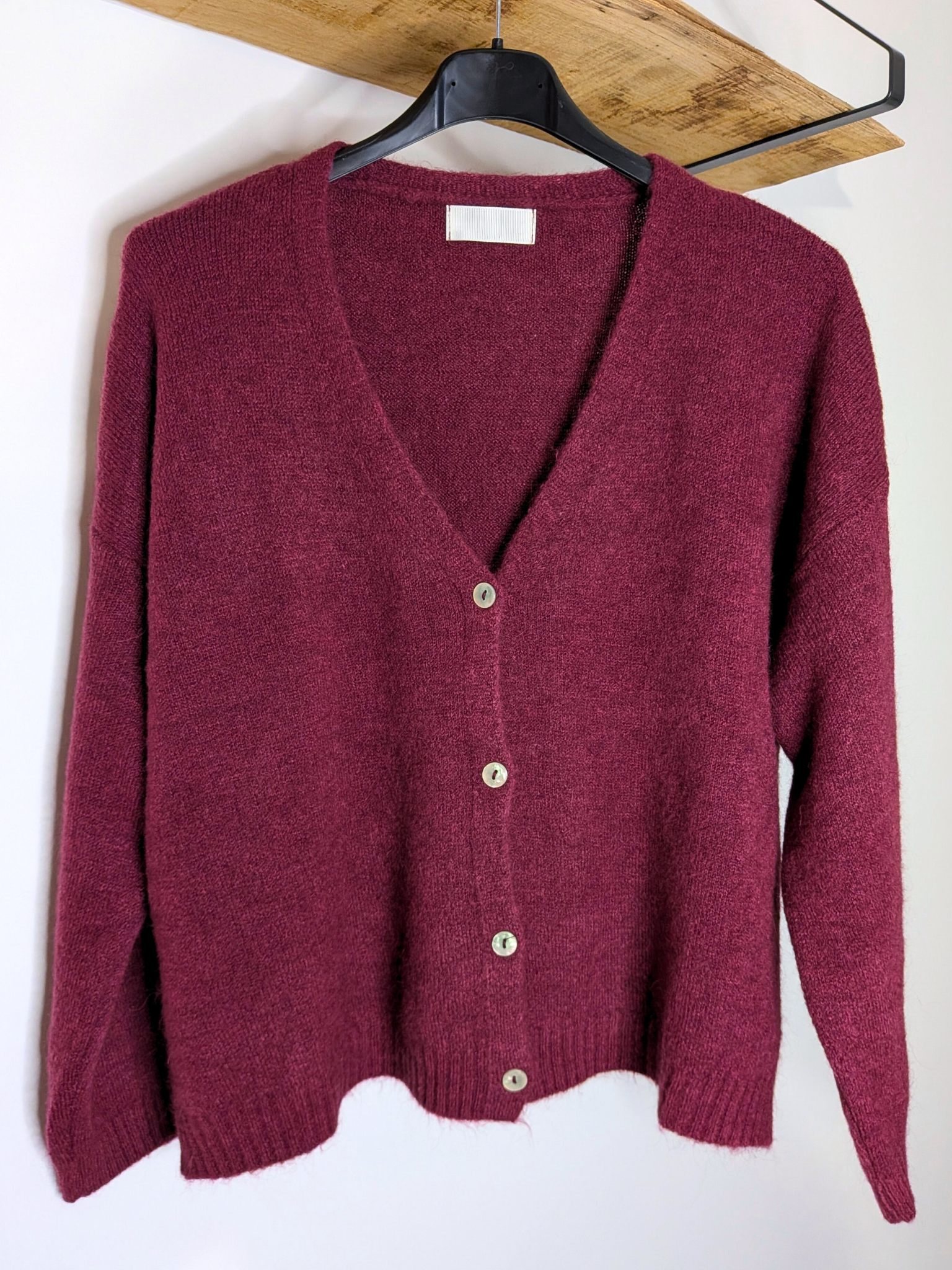 Cardigan en Alpaga Candice – bordeaux