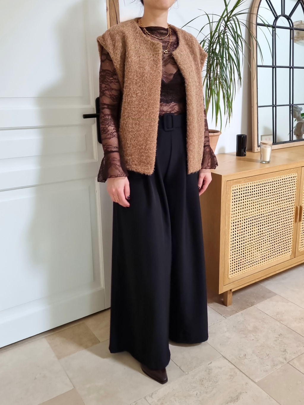 Gilet sans manche Luna beige
