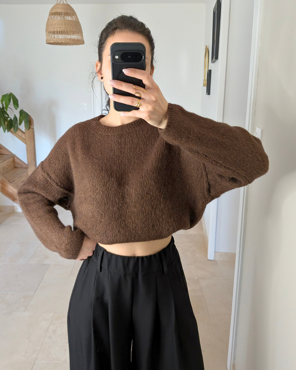 Pull très doux Alba marron