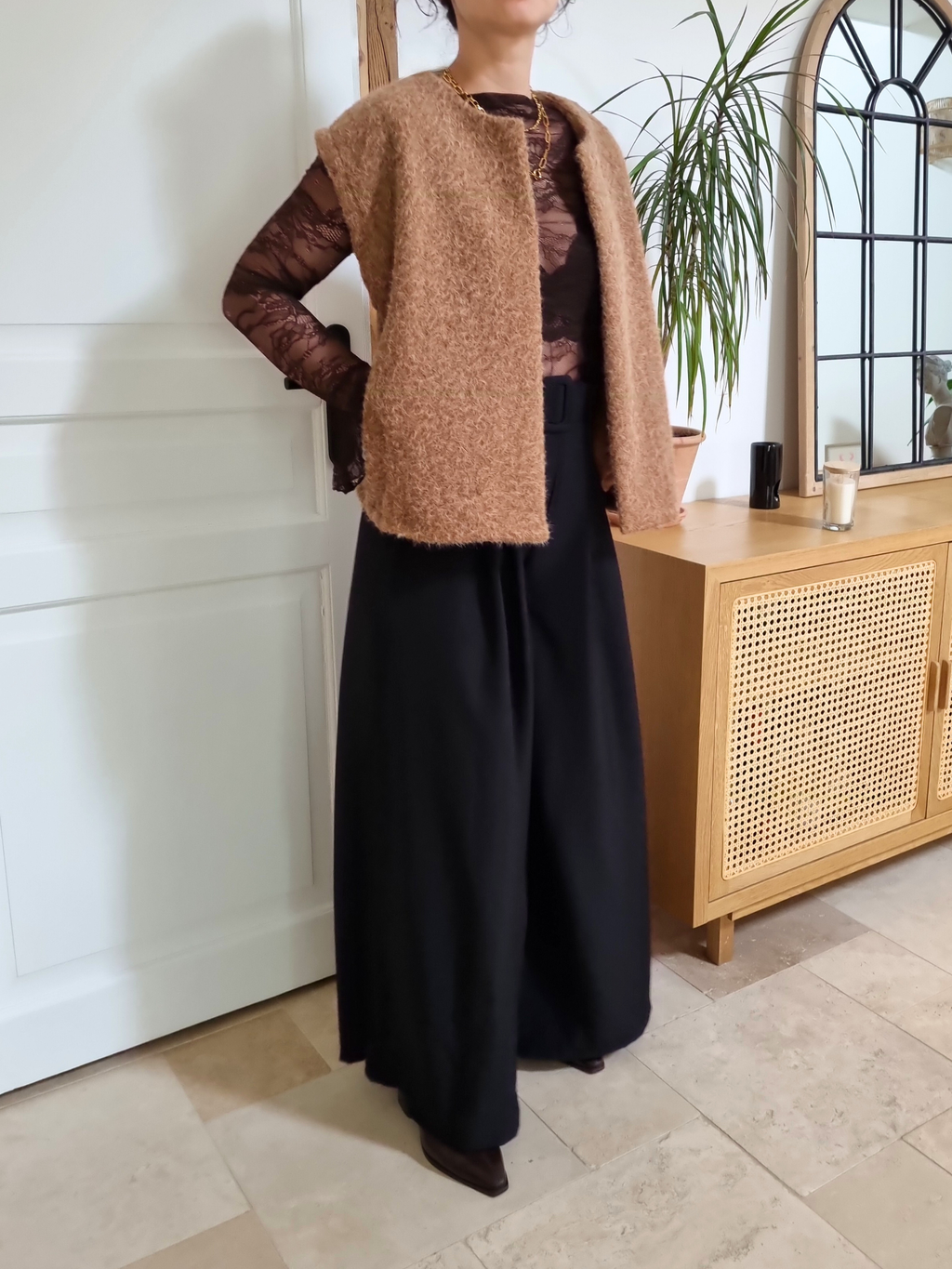 Gilet sans manche Luna beige