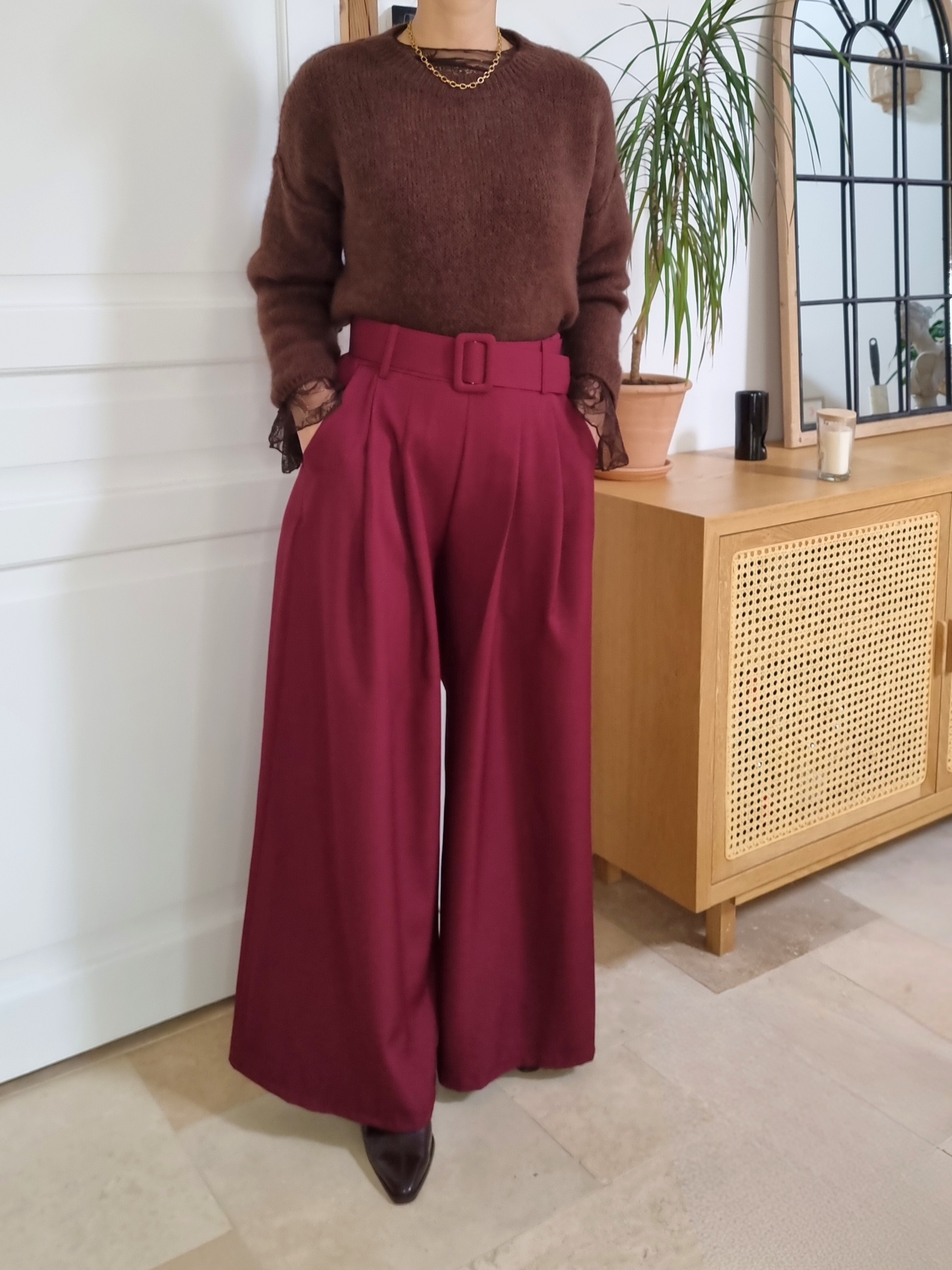 Pull très doux Alba marron