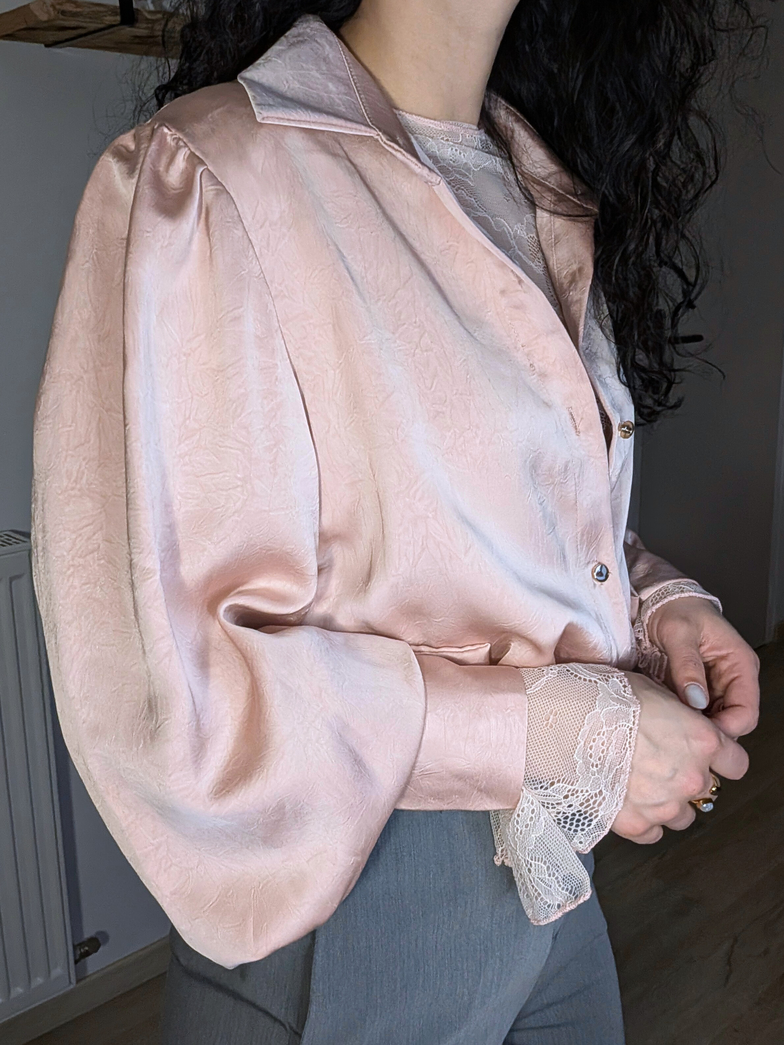 Chemise fluide rose poudré - Jeanne