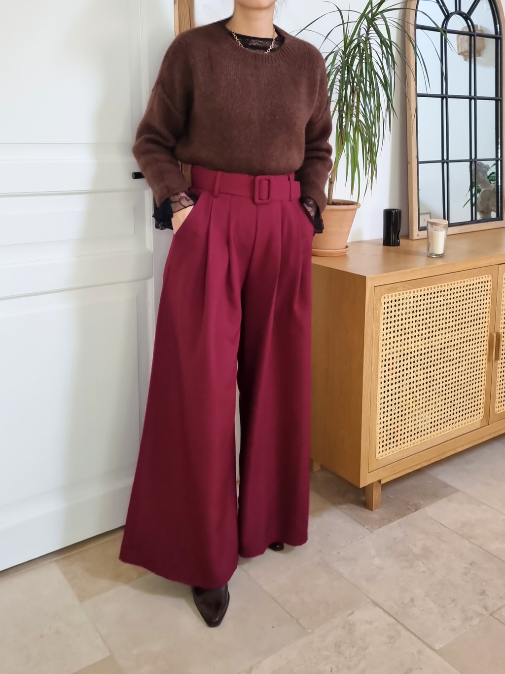 Pull très doux Alba marron
