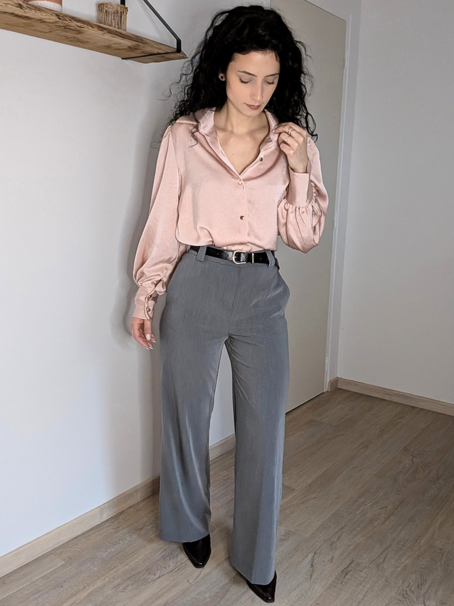 Pantalon flare - Celeste