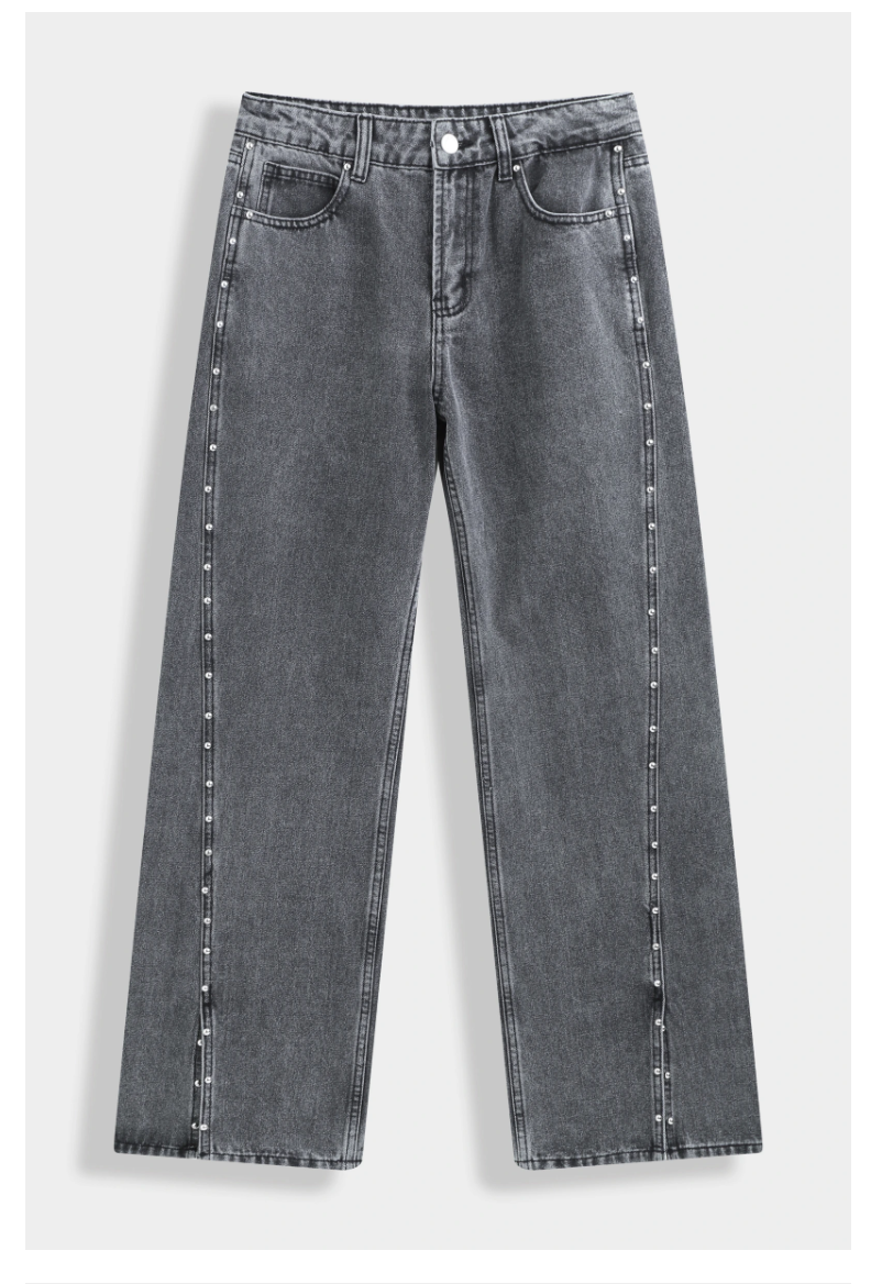 Jean wide leg à clous - Rebel