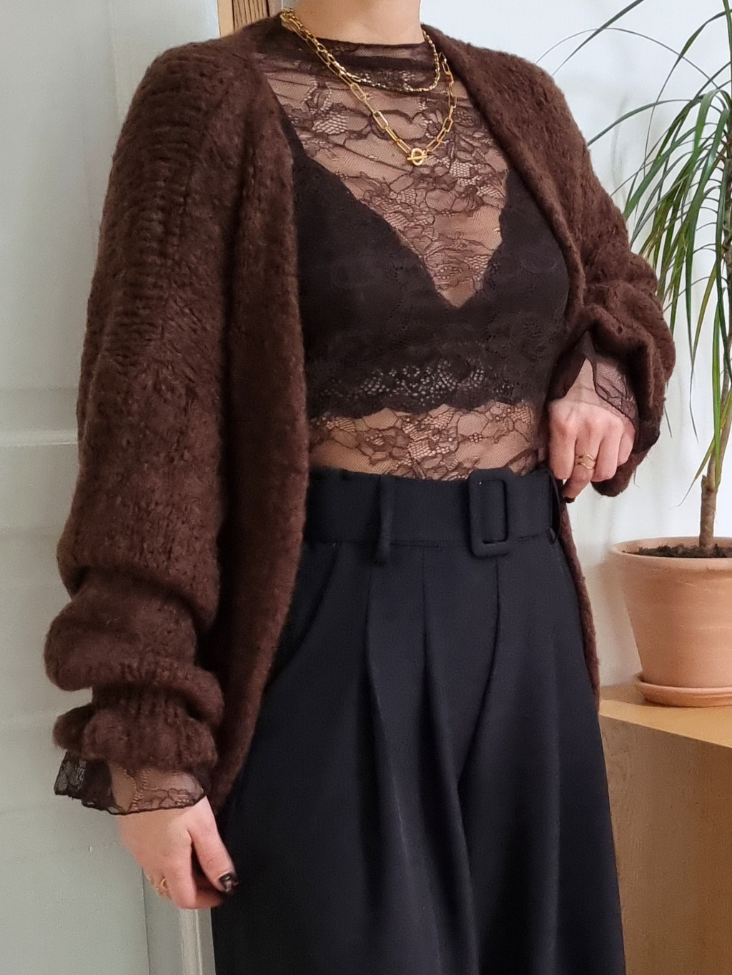 Gilet en laine Rosalie marron