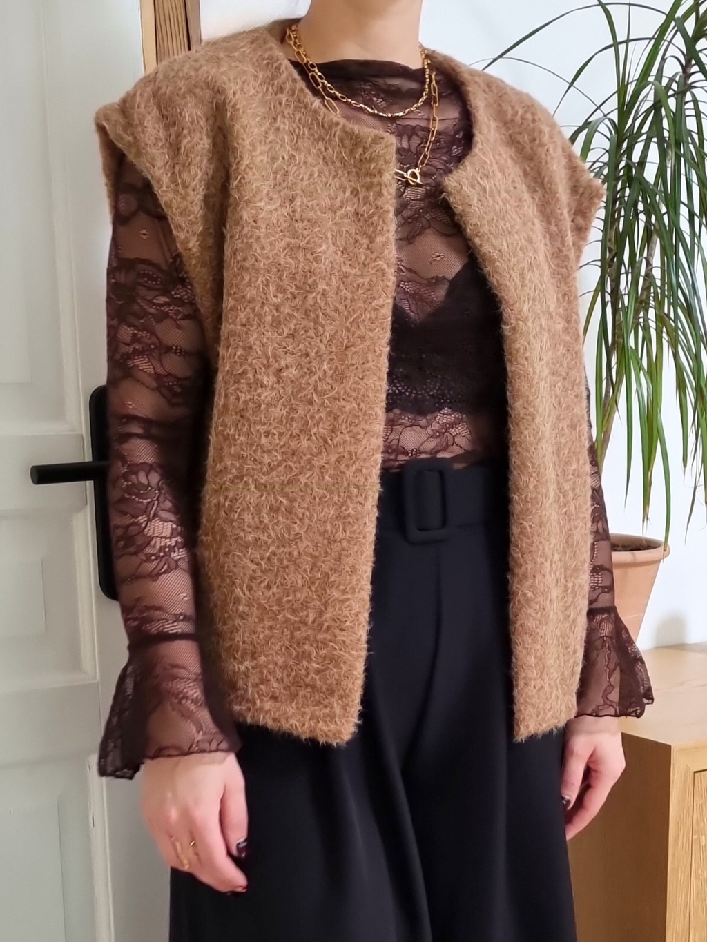 Gilet sans manche Luna beige