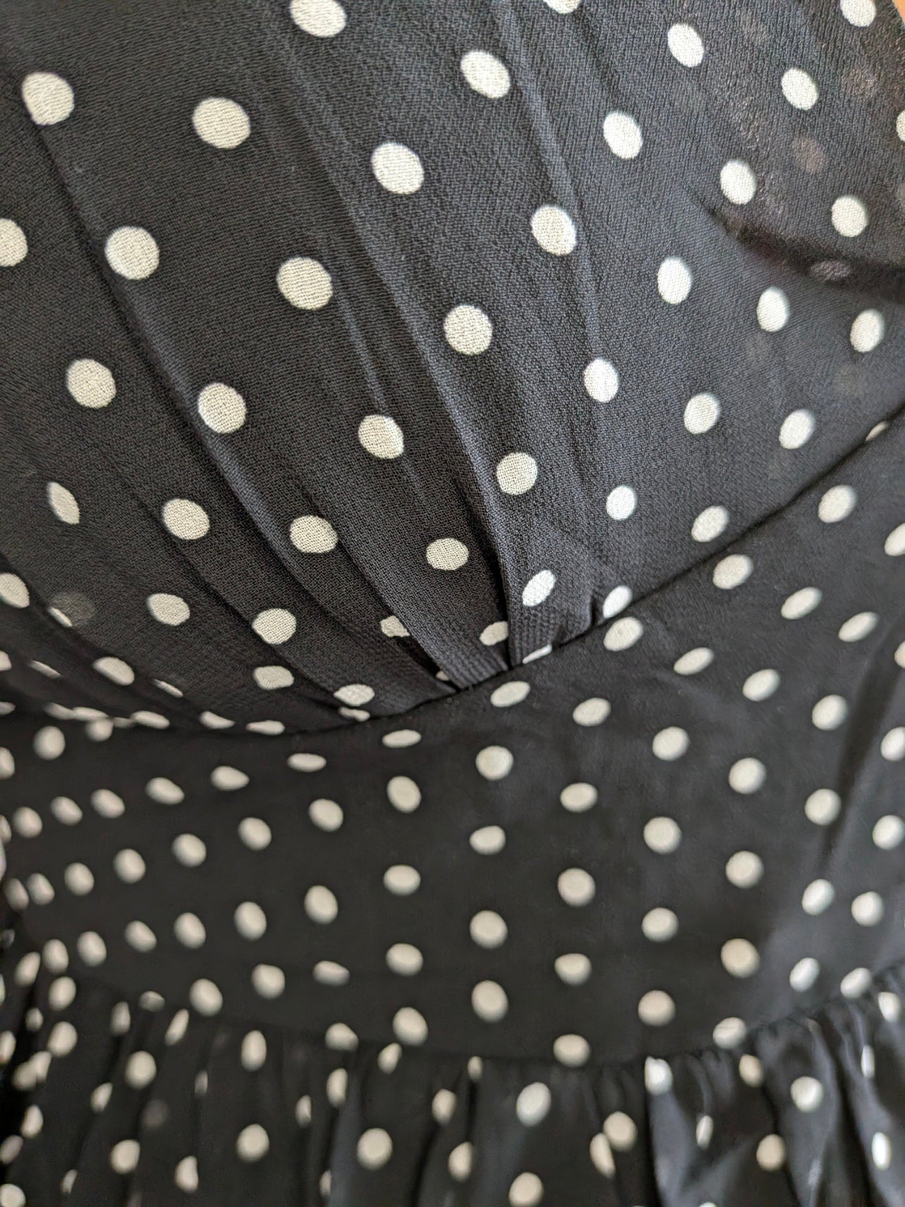 Robe à pois noir et blanc - Mia
