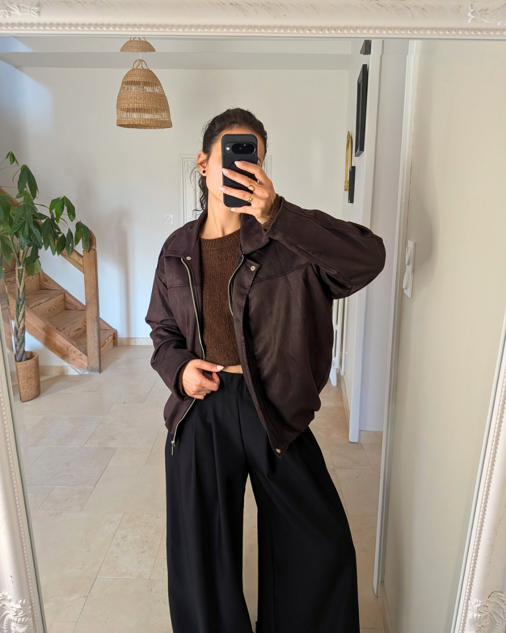 Pantalon palazzo Louise noir