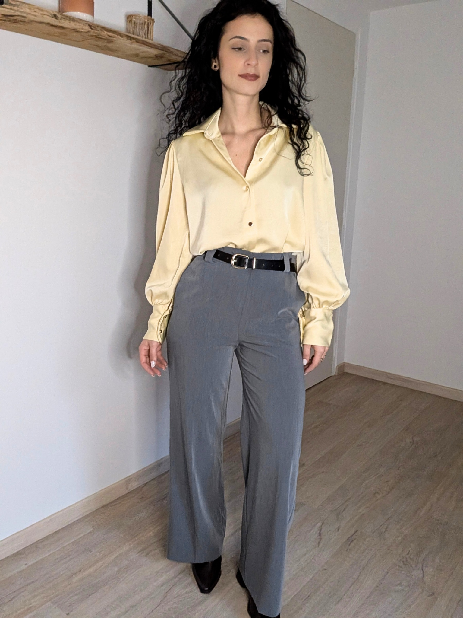 Chemise fluide jaune clair - Jeanne